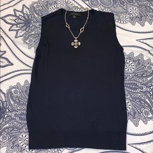 Closet staple. Navy modal/cotton Ann Taylor Shell